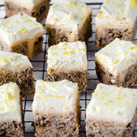 Low-Carb Carrot & Lemon Curd Poke Cake