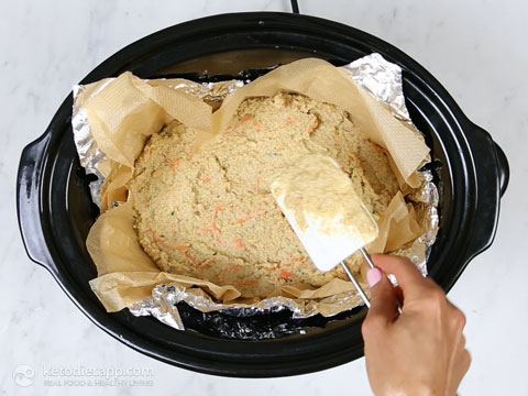 Low-Carb Carrot & Lemon Curd Poke Cake