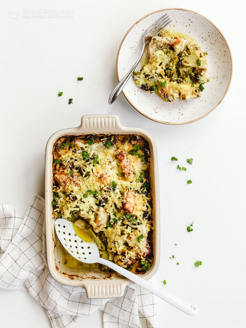 Low-Carb Chicken Blue Cheese Casserole