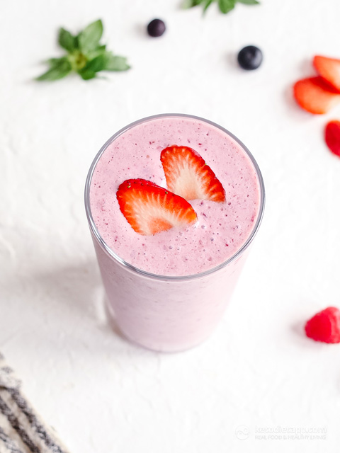 Cottage Cheese Berry Protein Smoothie