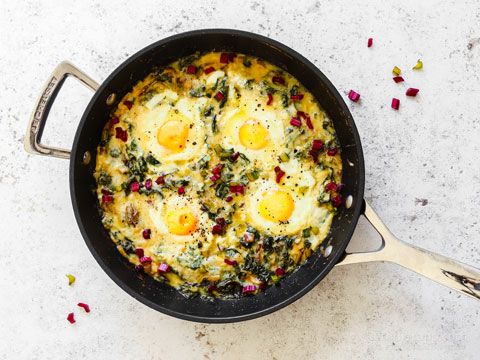 Creamy Eggs with Gruyere Cheese