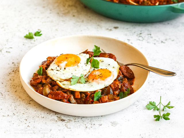 Deviled Zucchini & Egg Hash