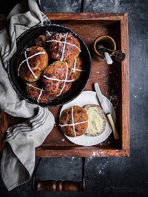 Low-Carb Yeast Hot Cross Buns