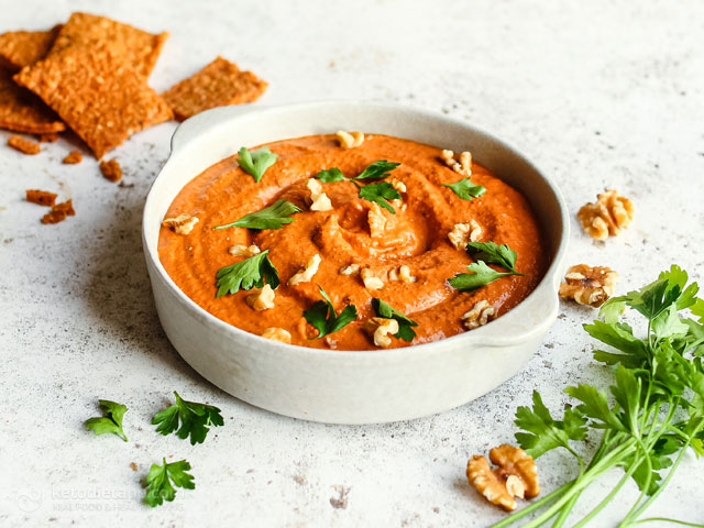 Muhammara - How to Make Roasted Red Pepper Dip