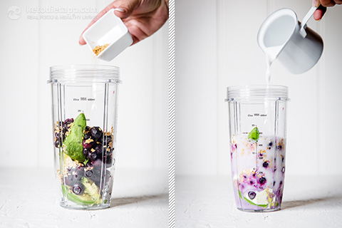 Keto Blueberry Breakfast Smoothie